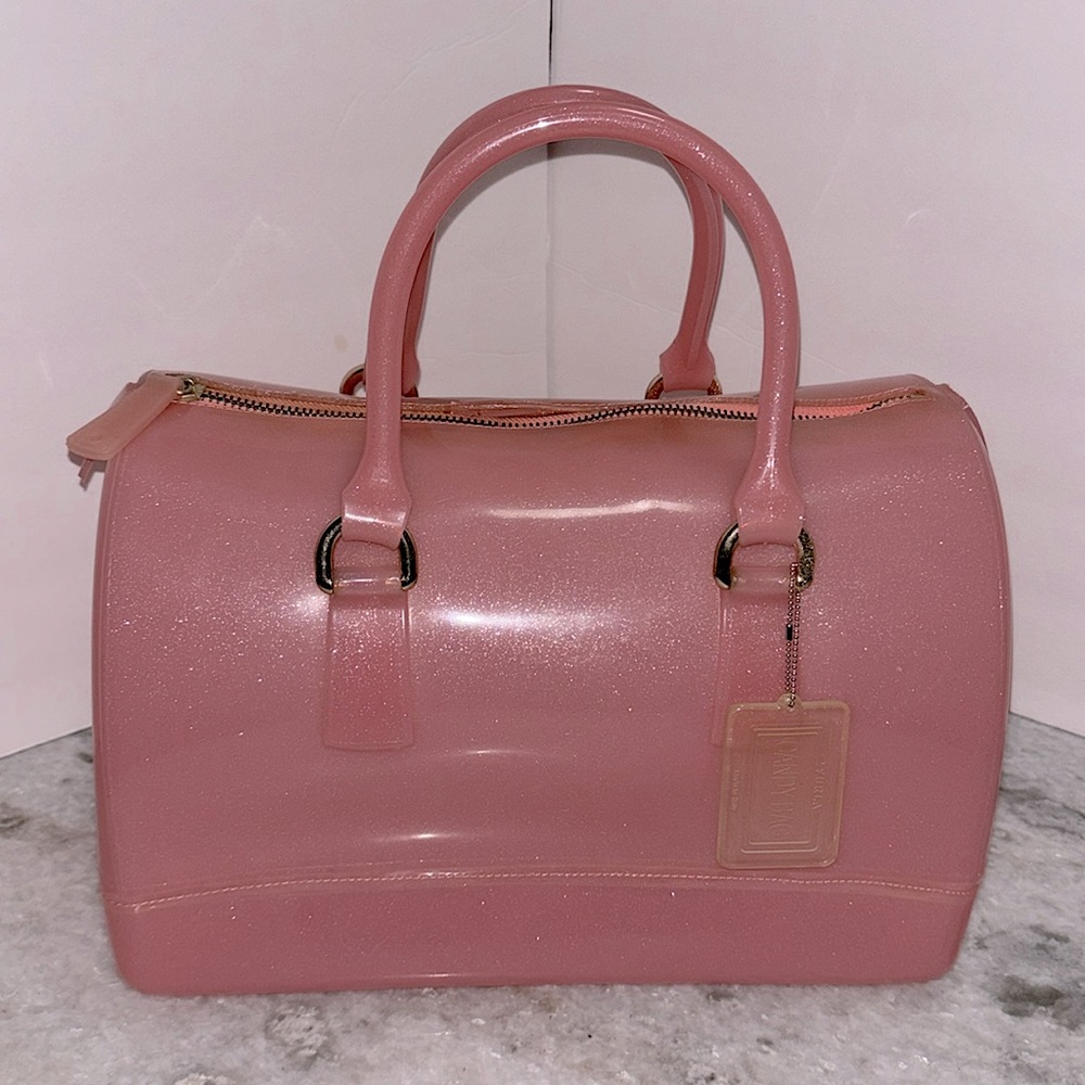 Pink Glitter Furla Candy Bag